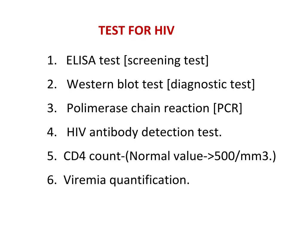 test for hiv
