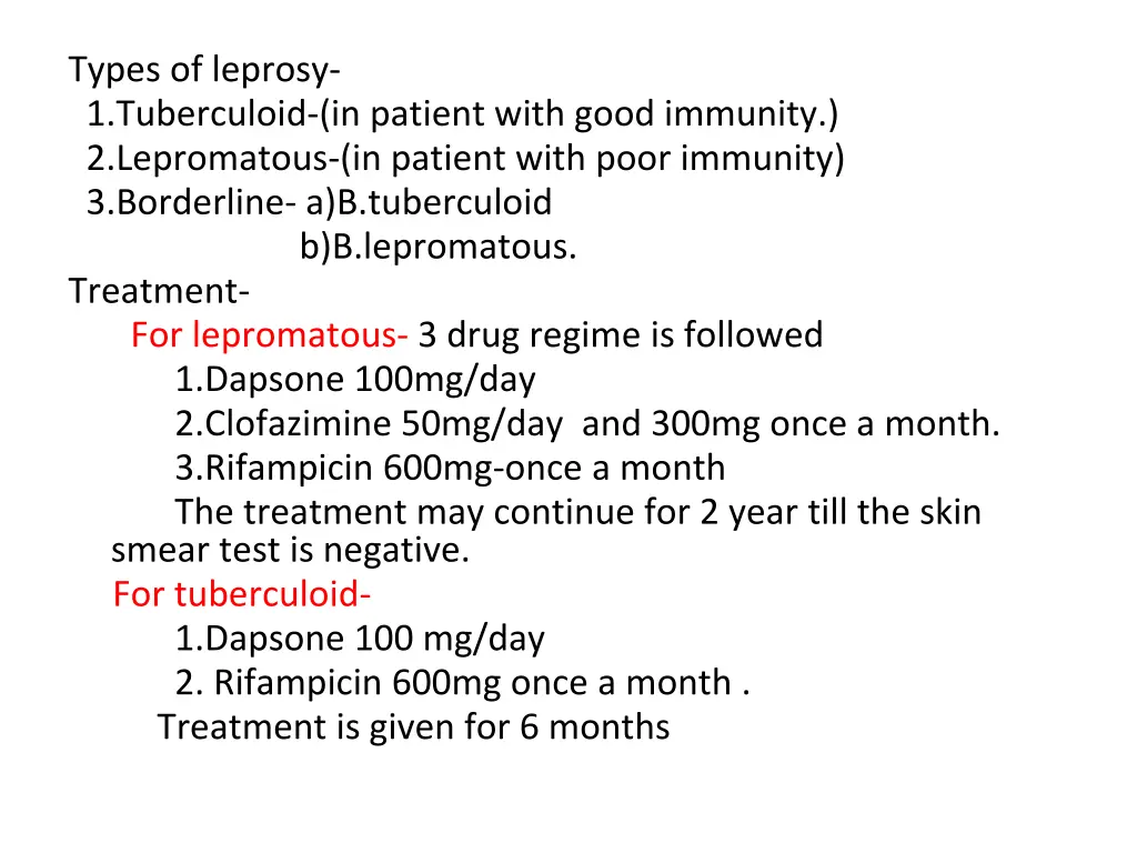 types of leprosy 1 tuberculoid in patient with