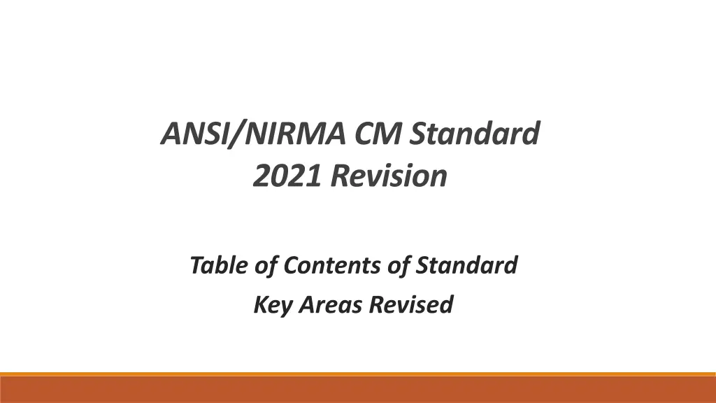 ansi nirma cm standard 2021 revision 1