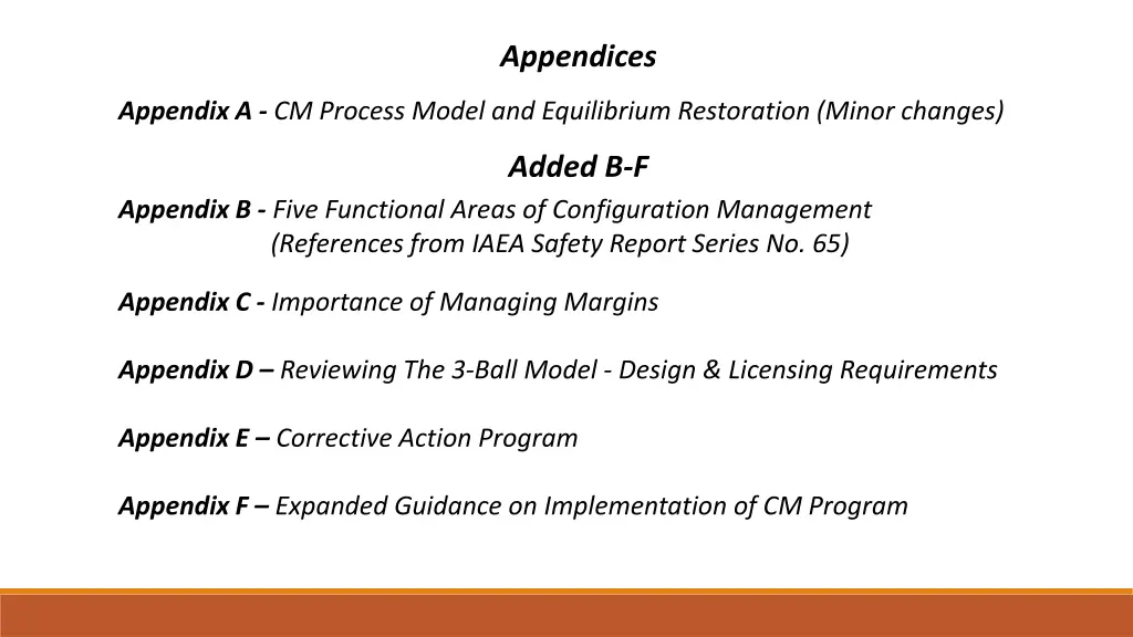 appendices