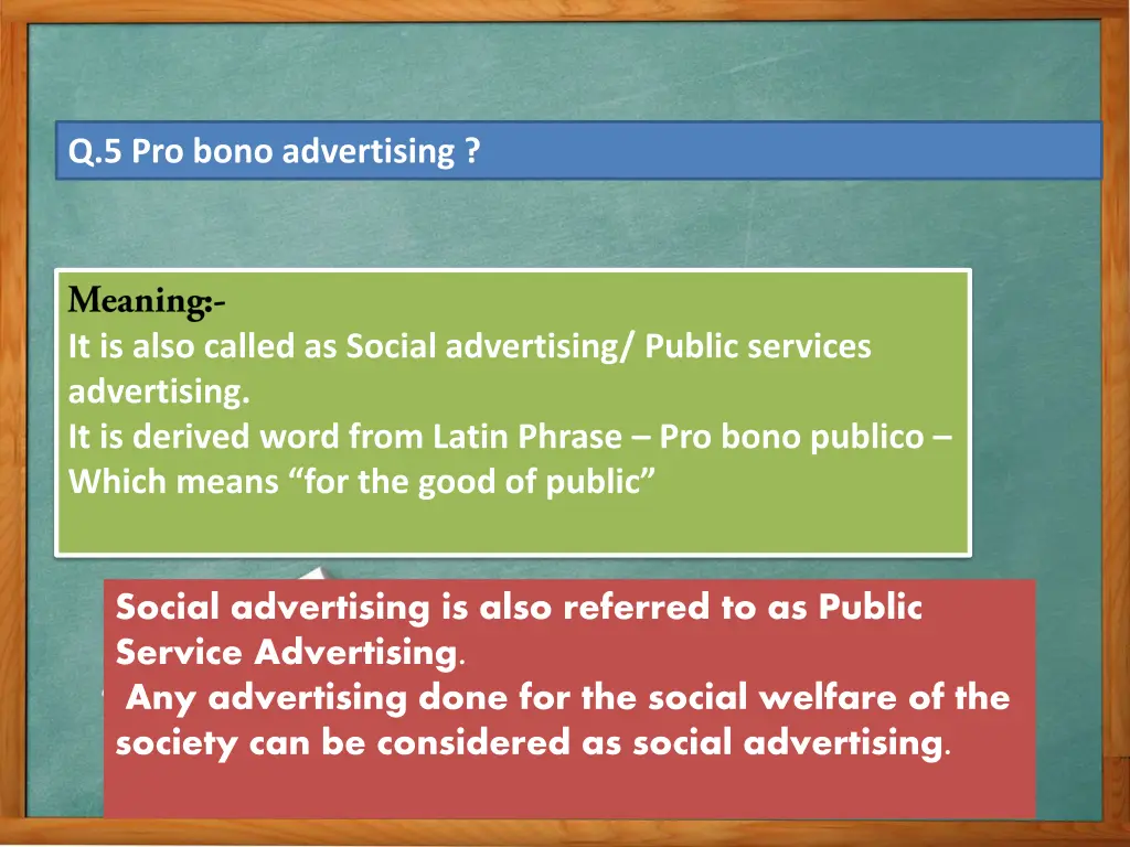 q 5 pro bono advertising 1