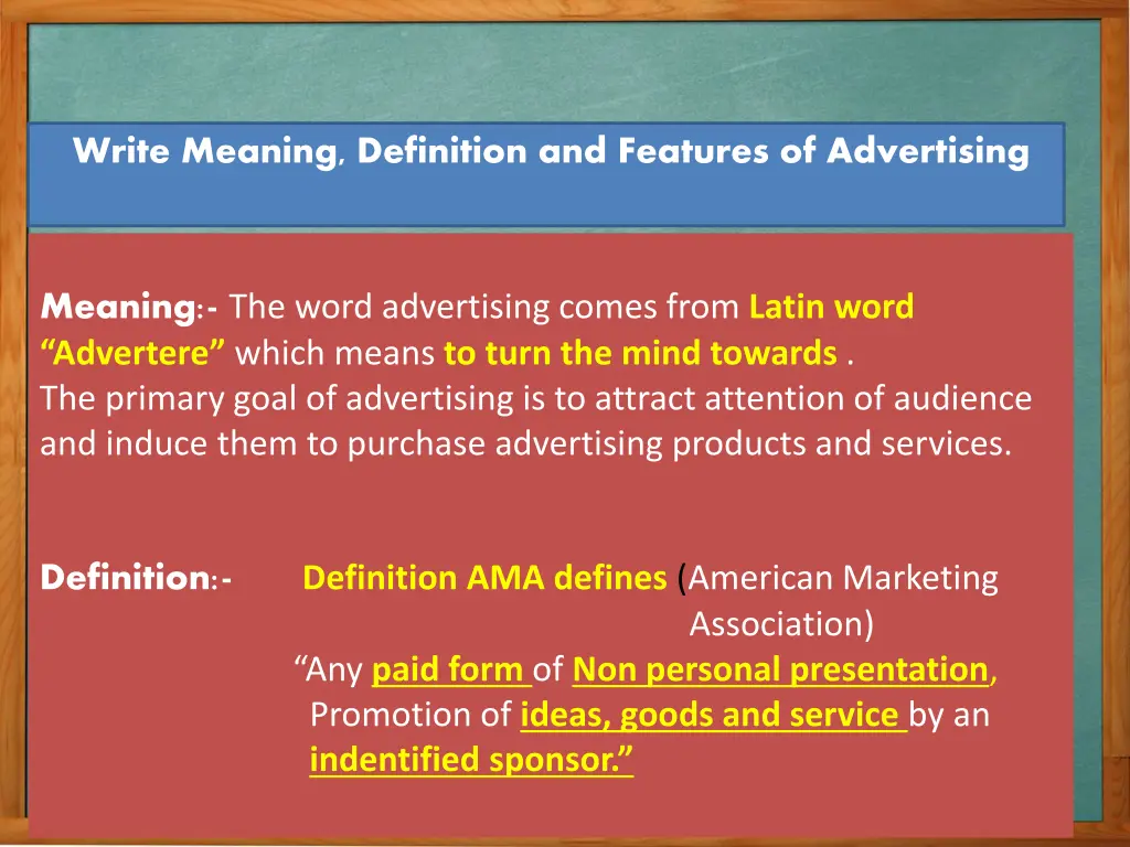 write meaning definition and features