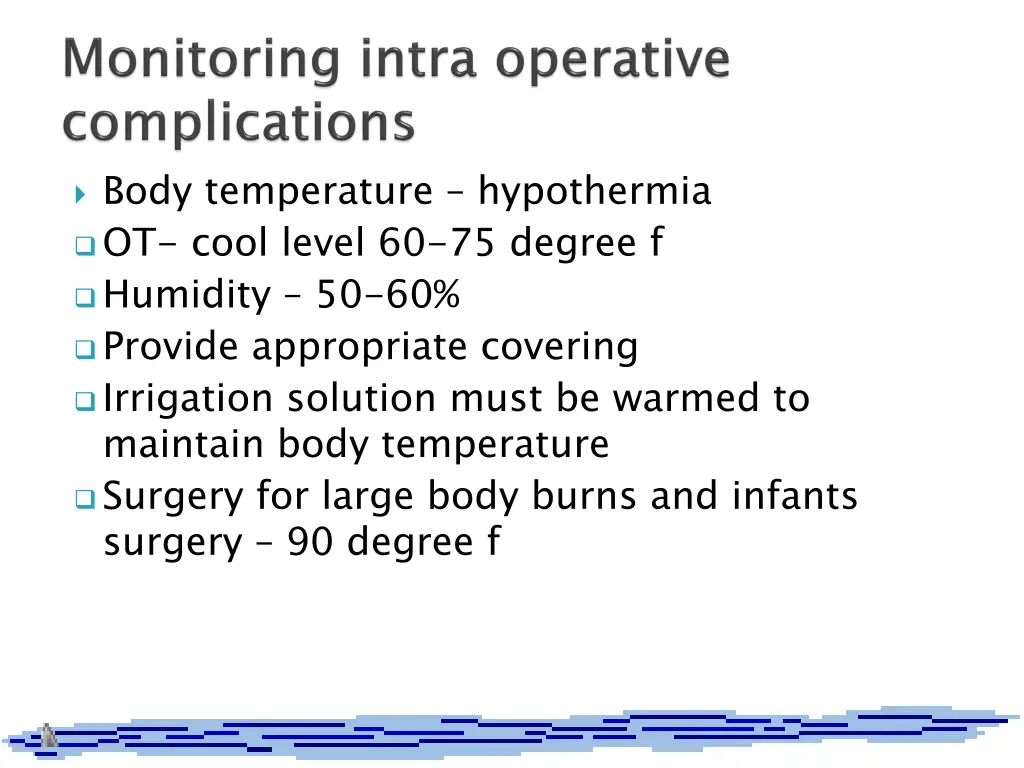 body temperature hypothermia ot cool level