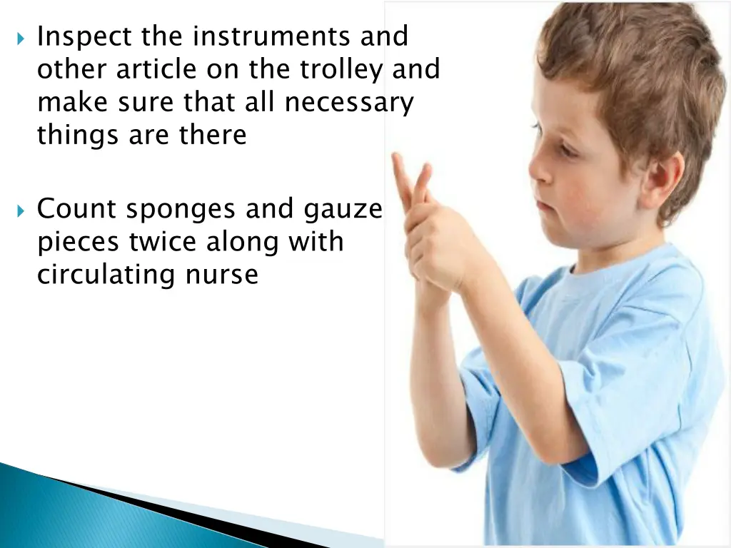 inspect the instruments and other article