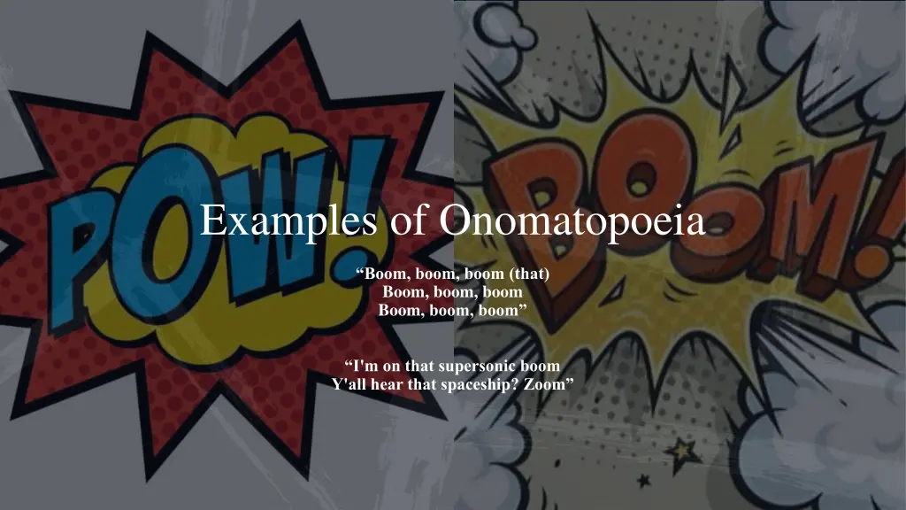 examples of onomatopoeia