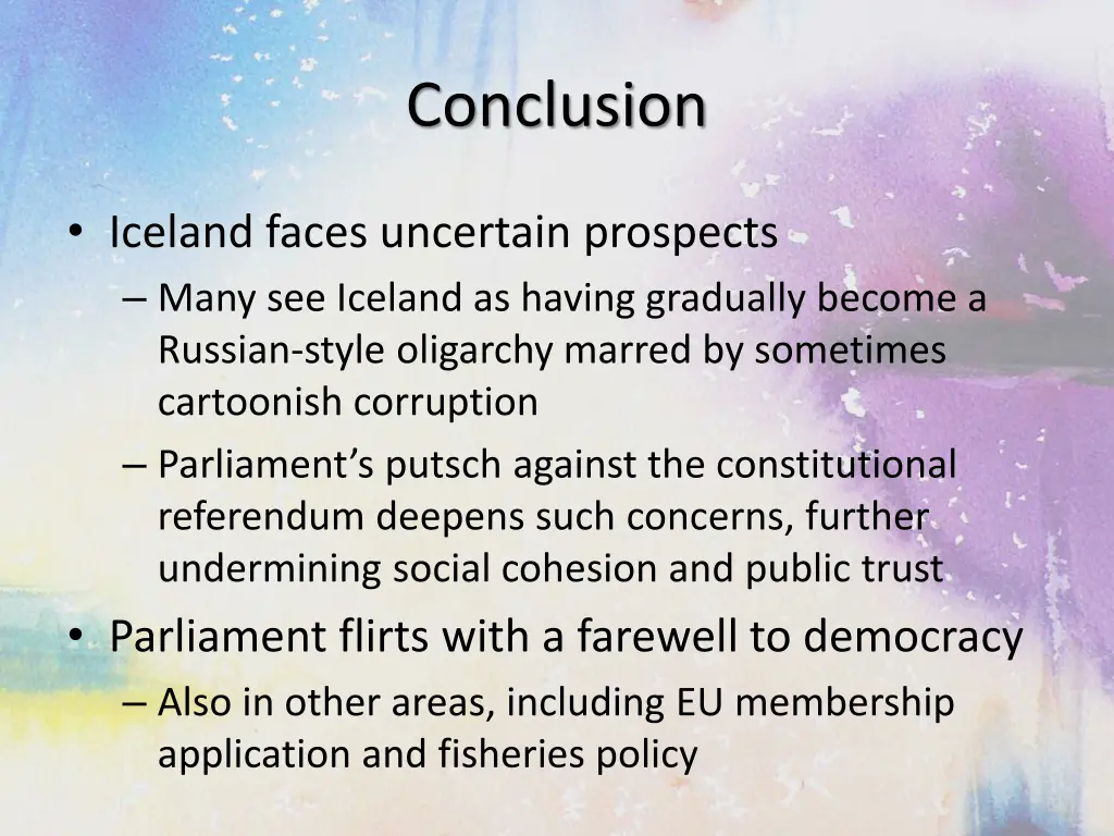 conclusion
