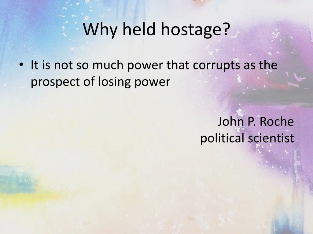 why held hostage