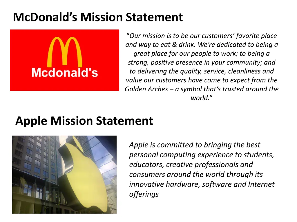 mcdonald s mission statement