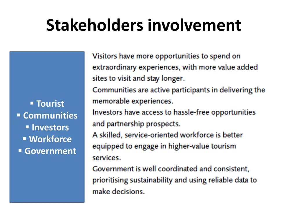 stakeholders involvement