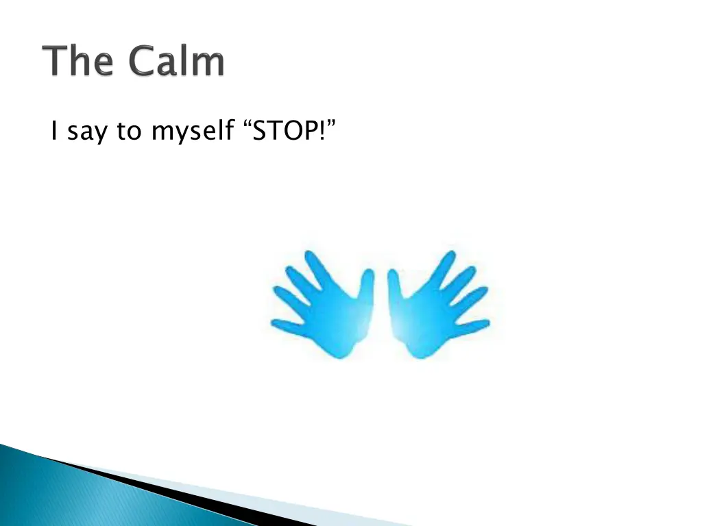 i say to myself stop