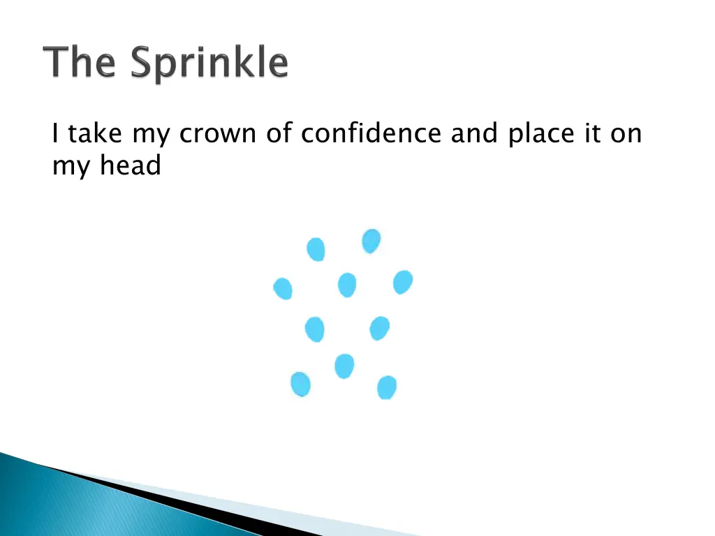 i take my crown of confidence and place