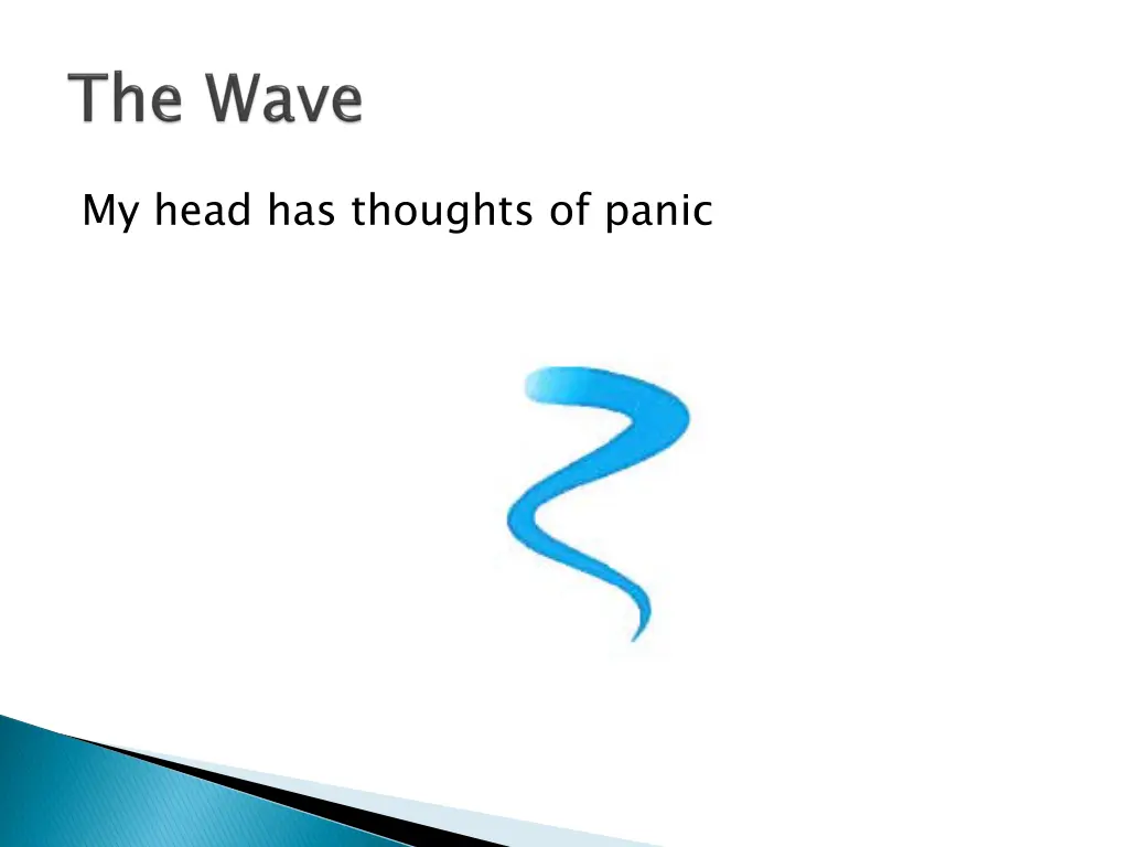 my head has thoughts of panic