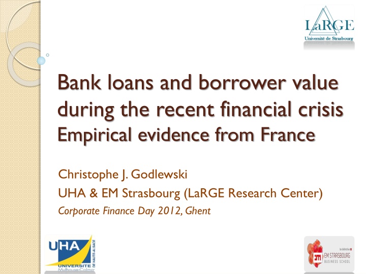 bank loans and borrower value during the recent