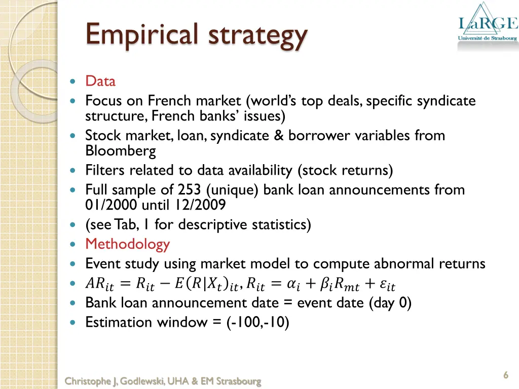 empirical strategy