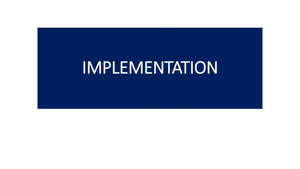 i implementation mplementation