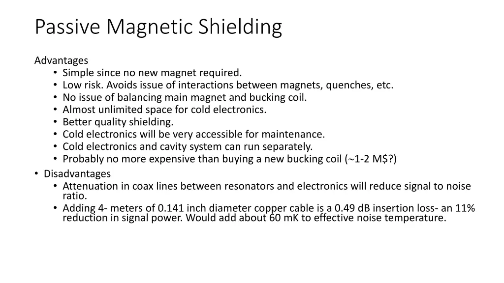 passive magnetic shielding