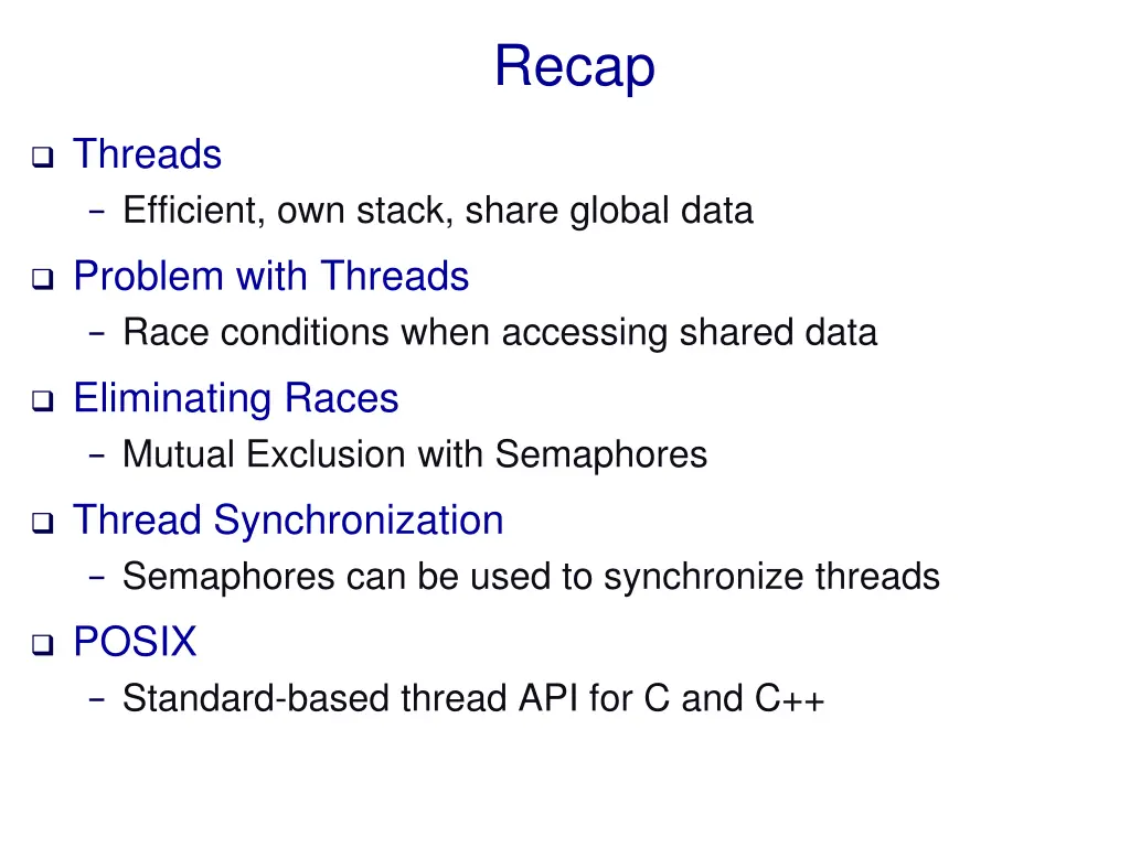 recap