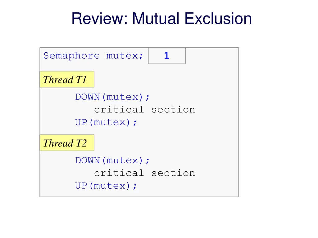 review mutual exclusion