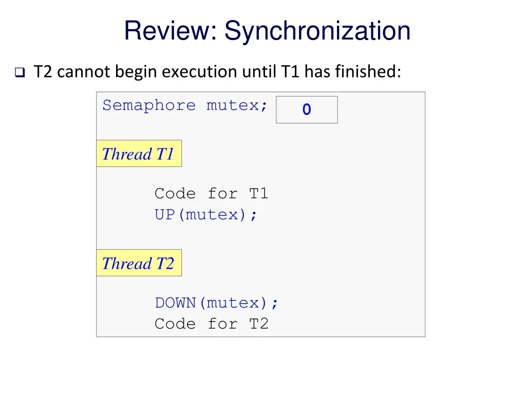 review synchronization