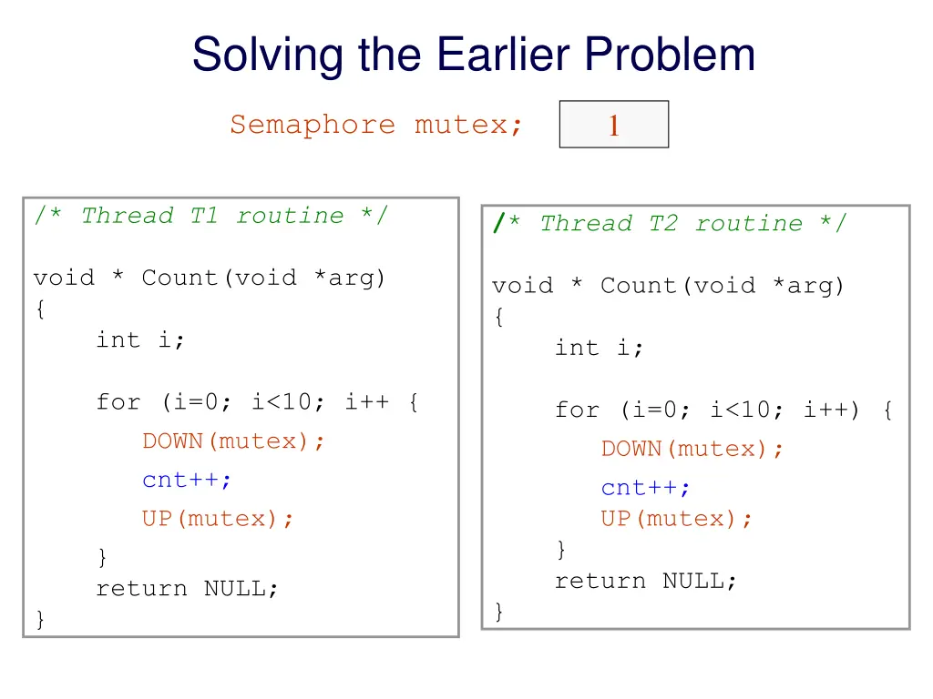 solving the earlier problem 1