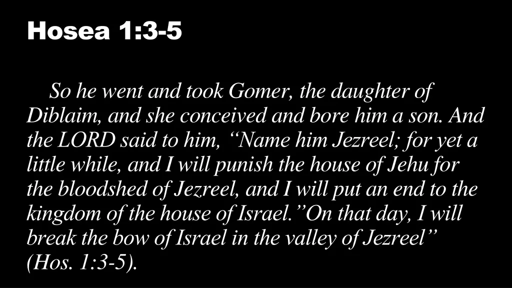 hosea 1 3 5