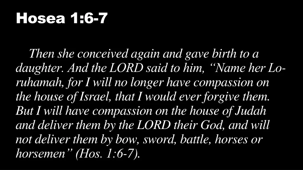 hosea 1 6 7