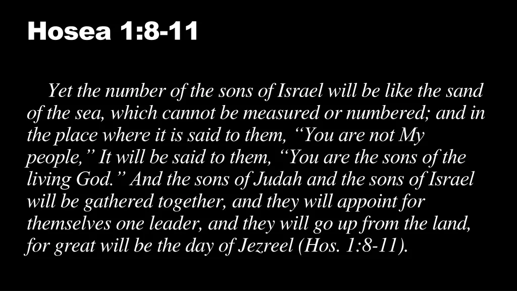 hosea 1 8 11 1