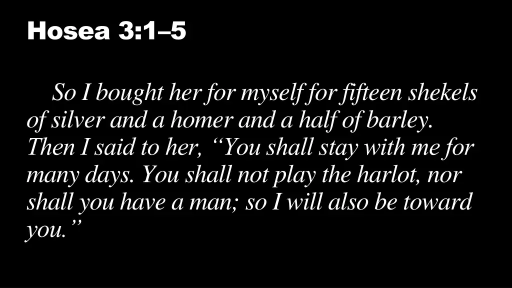 hosea 3 1 5 1