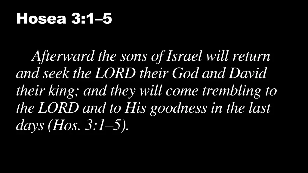 hosea 3 1 5 2