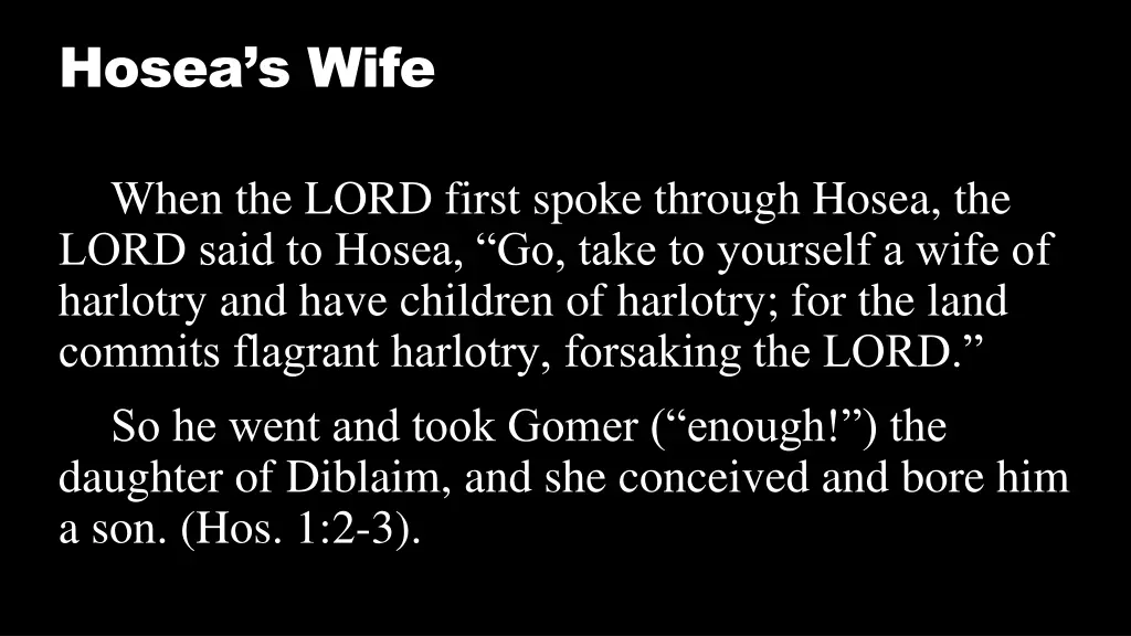 hosea s wife