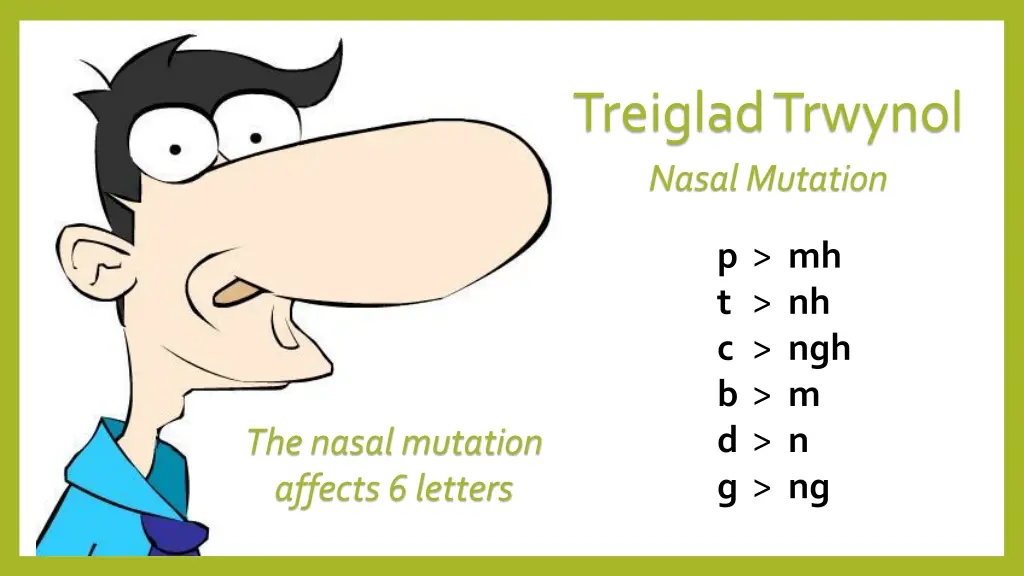 treiglad trwynol nasal mutation