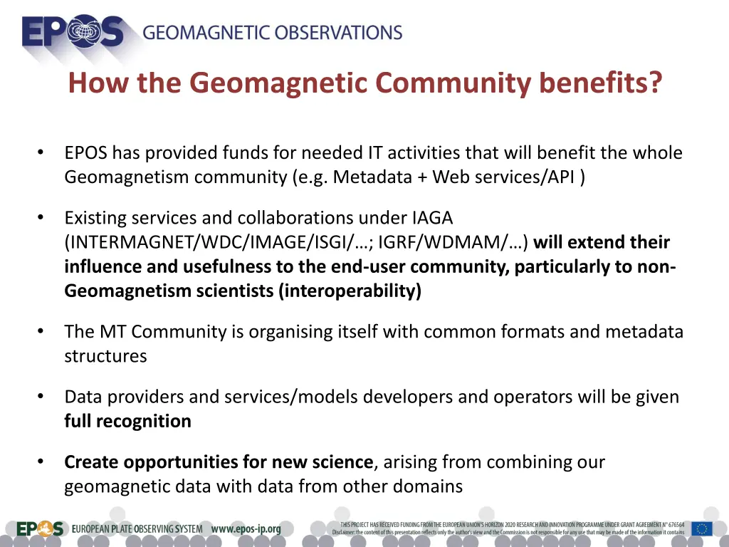how the geomagnetic community benefits