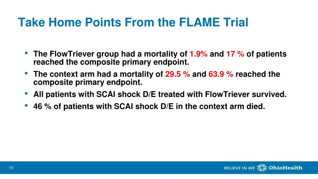 take home points from the flame trial 1