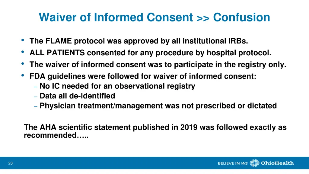 waiver of informed consent confusion