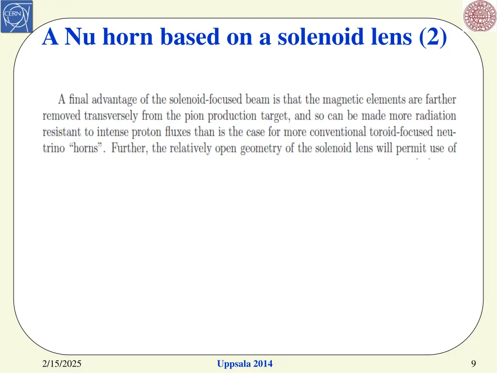 a nu horn based on a solenoid lens 2