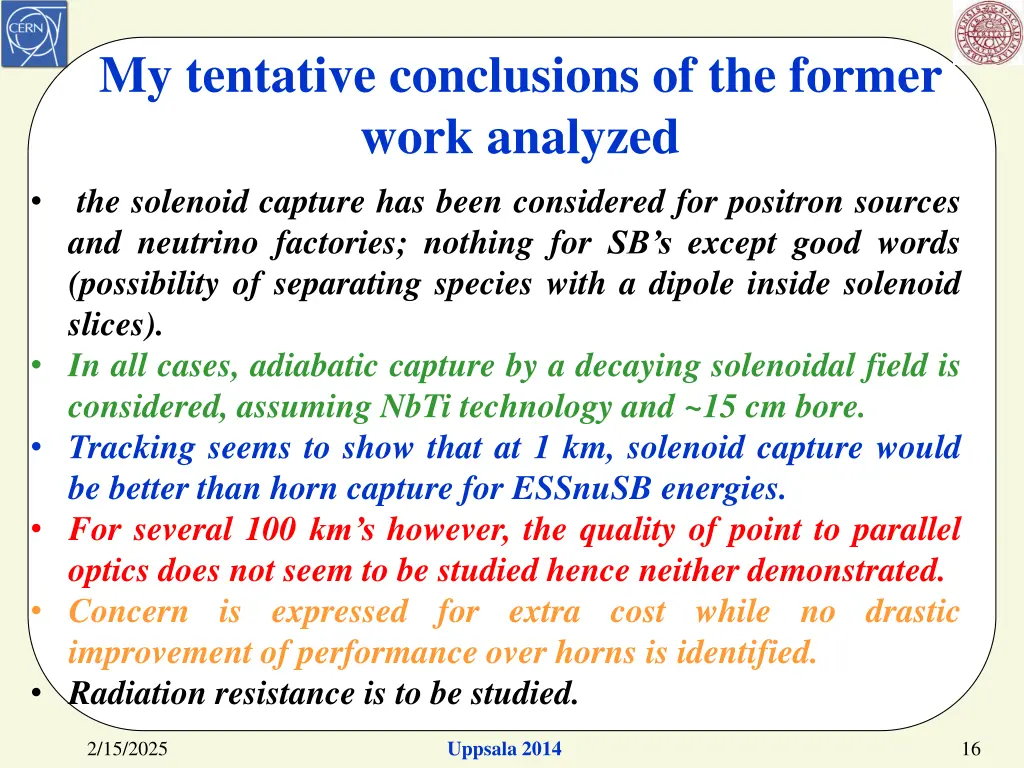 my tentative conclusions of the former work