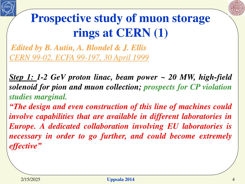 prospective study of muon storage rings at cern 1