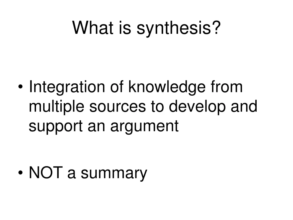 what is synthesis