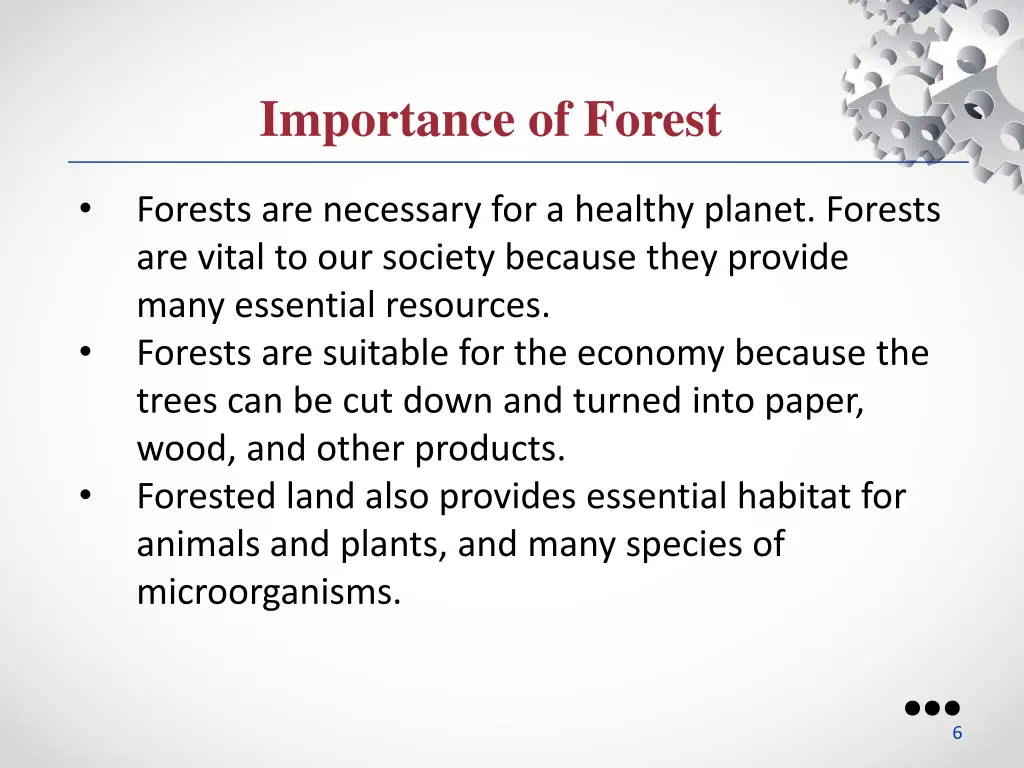 importance of forest