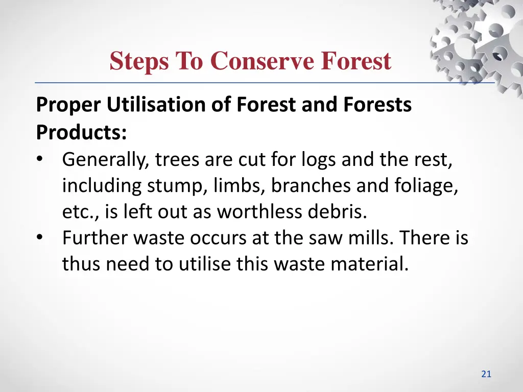 steps to conserve forest 6