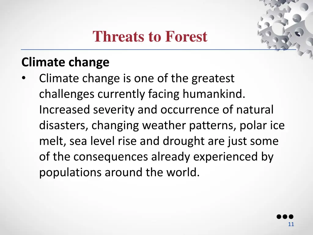 threats to forest