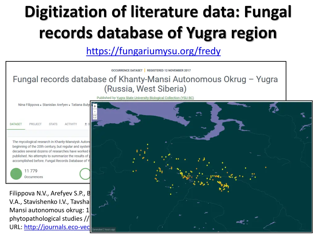 digitization of literature data fungal records