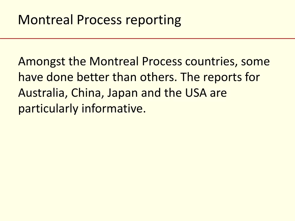 montreal process reporting 1