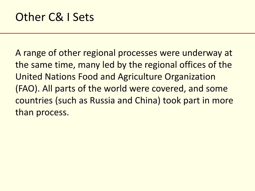 other c i sets