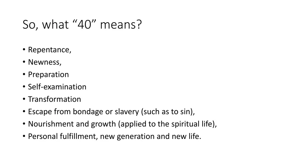 so what 40 means