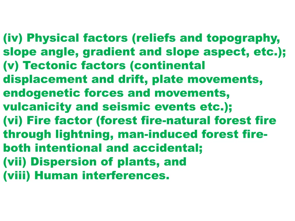 iv physical factors reliefs and topography slope