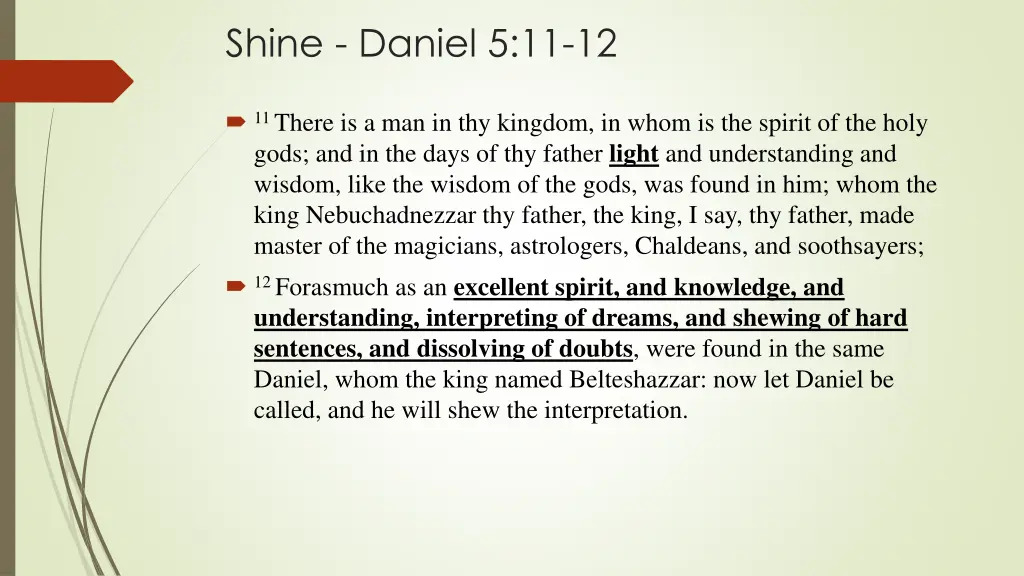 shine daniel 5 11 12