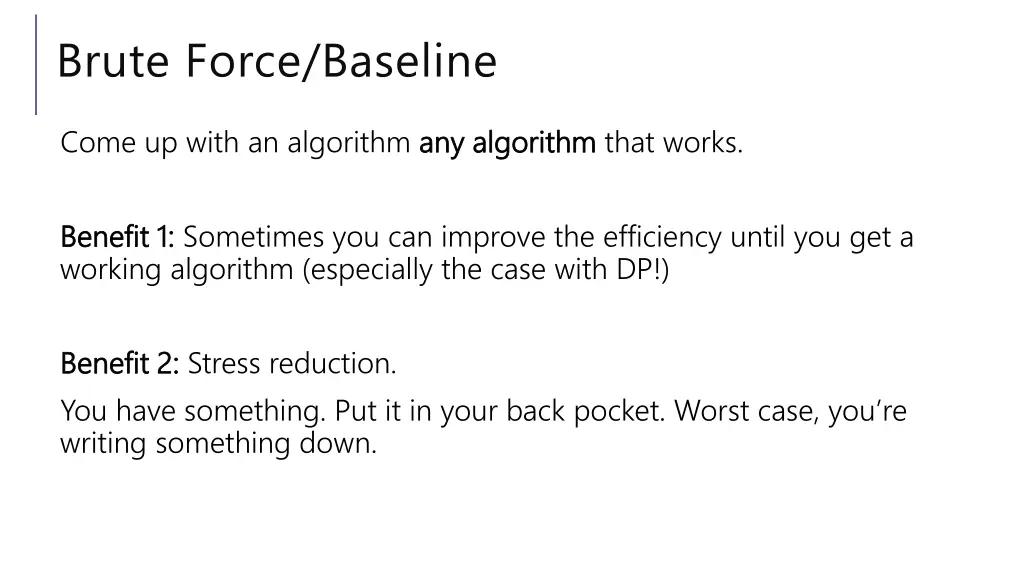 brute force baseline