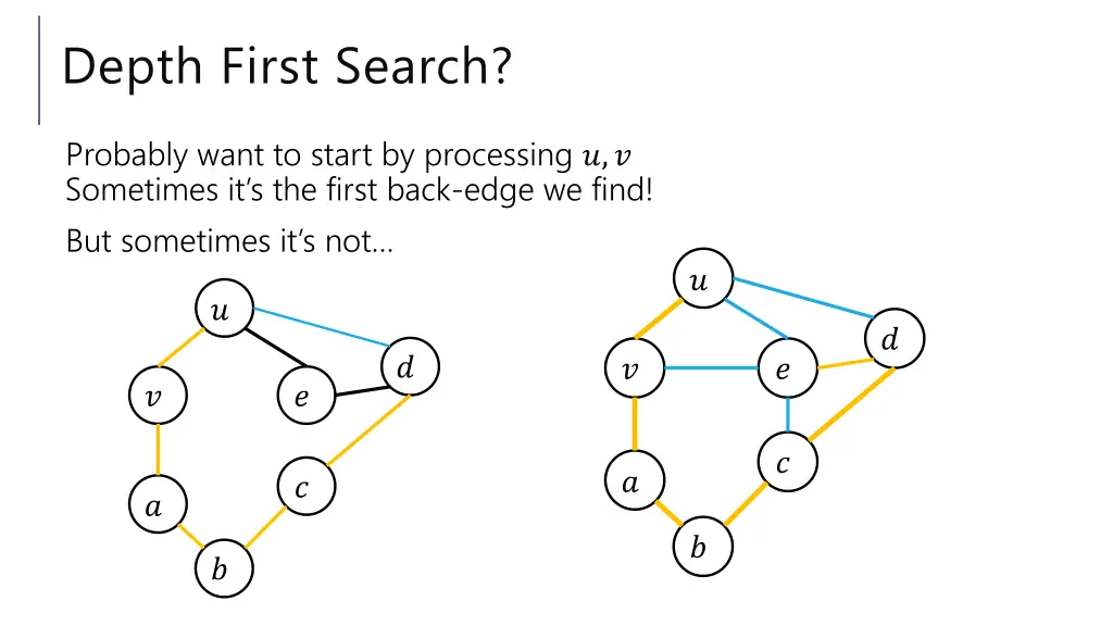 depth first search