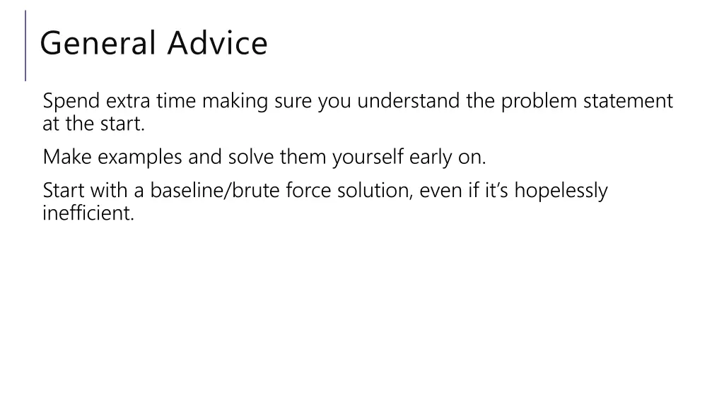 general advice